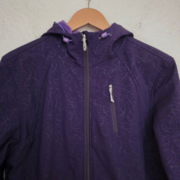 Double Diamond Abstract Softshell Jacket in Purple Women's Size Large - Picture 2 of 7